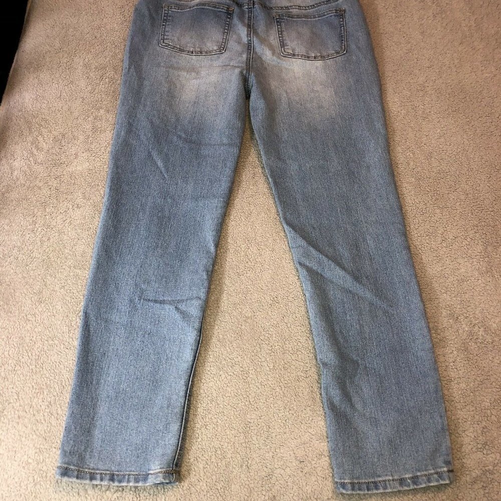 CAT & JACK Girls Embroidered Unicorn Denim Overalls Sz XL 14-16 - Picture 8 of 12